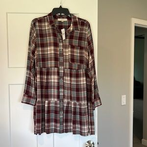 Loft plaid dress